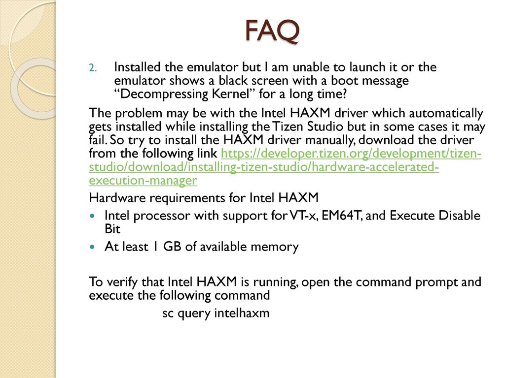 how to tizen emulator in mac os x with intel haxm