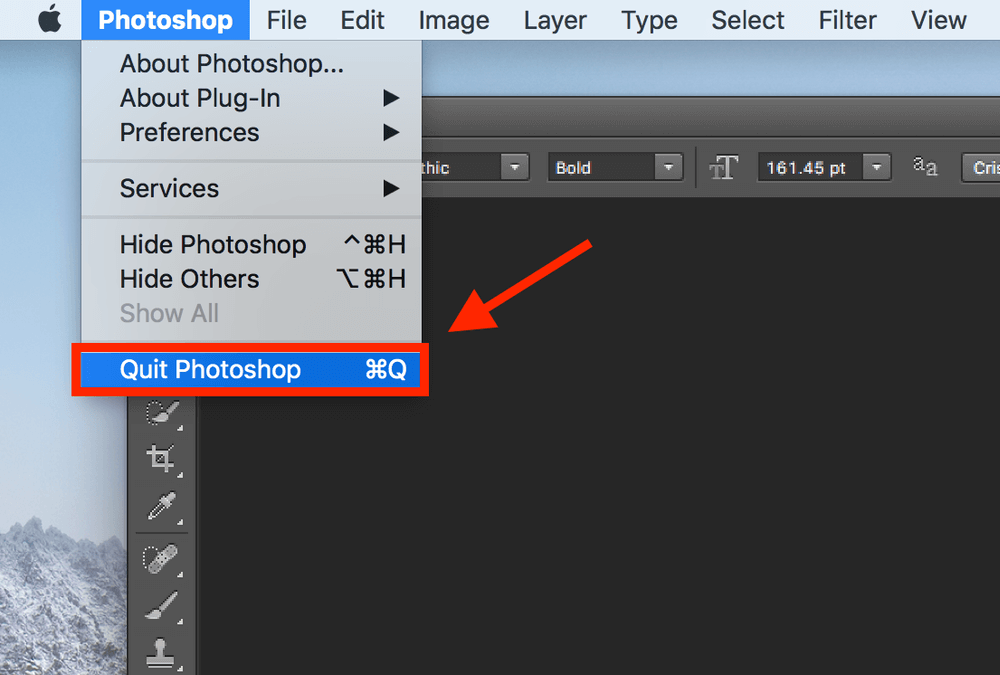 fonts went away on my mac for photoshop